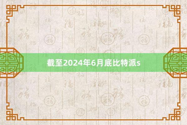 截至2024年6月底比特派s