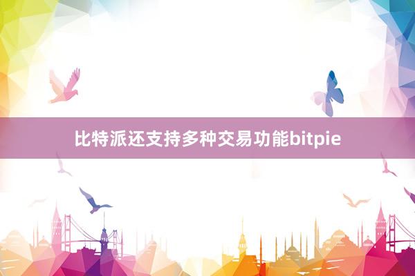 比特派还支持多种交易功能bitpie